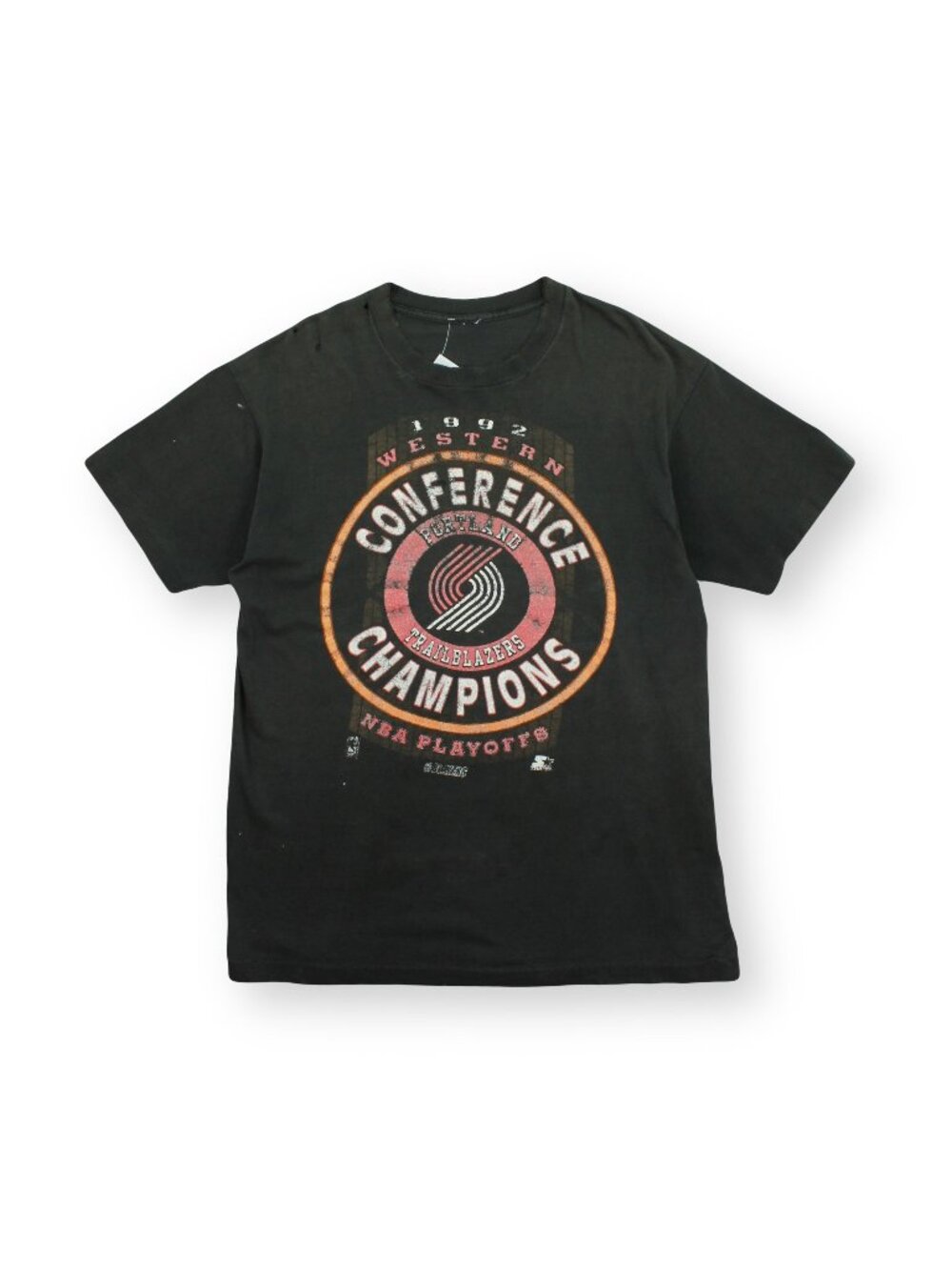 1992 Starter Portland Trailblazers Distressed Tee L